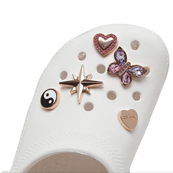 CROCS Accessories - 2 Pairs CROCS Metal Jibbitz Charms Gold